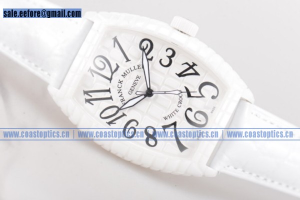 Franck Muller White Croco Replica Watch Ceramic CROCO 8880 SC